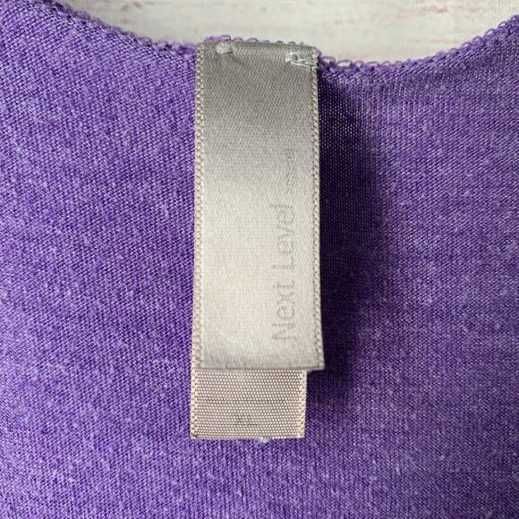 Next Level Apparel Purple Racerback Tank Too WORLD'S OKAYEST RUNNER Size XL - Picture 9 of 16